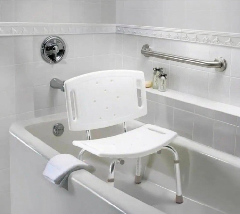 Moen adjustable shower chair with non-slip feet